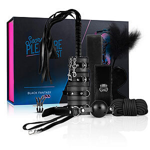 Secret Pleasure Chest Black - čierna erotická sada