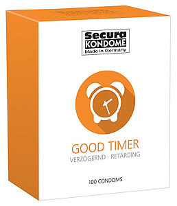 Kondómy oddiaľujúci vyvrcholenie 100 kusov Secura Good Timer 52 mm