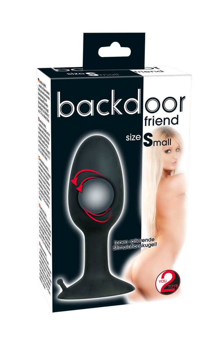 Backdoor Friend Small análny kolík s rotačnou guličkou