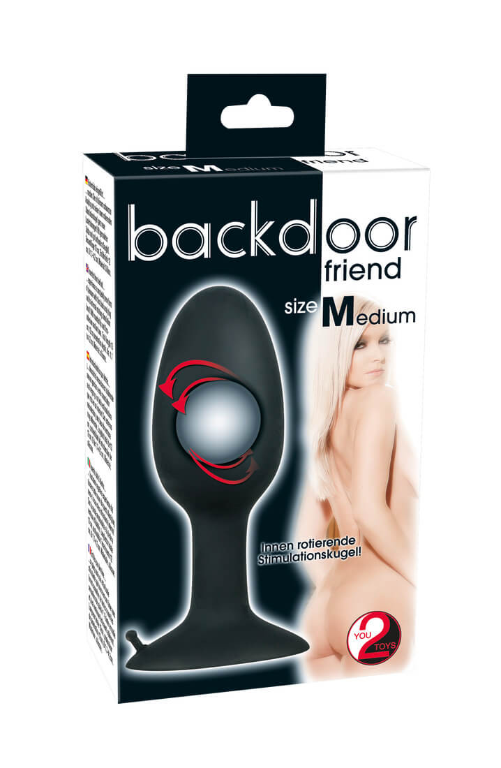 Backdoor Friend Medium análny kolík s rotačnou guličkou