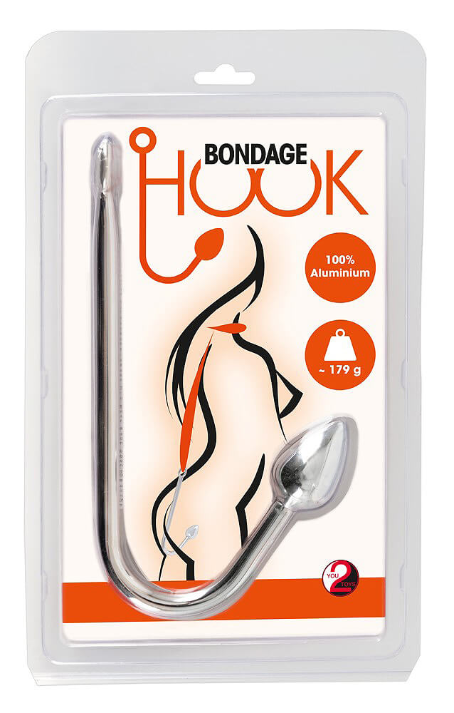 You2Toys Bondage Hook, kovový bondážny kolík, 24 x 3,5 cm