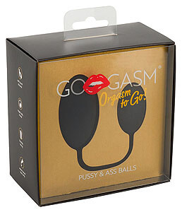 GoGasm Pussy & Ass Balls Black, čierne guličky do vagíny a análu 3,9cm