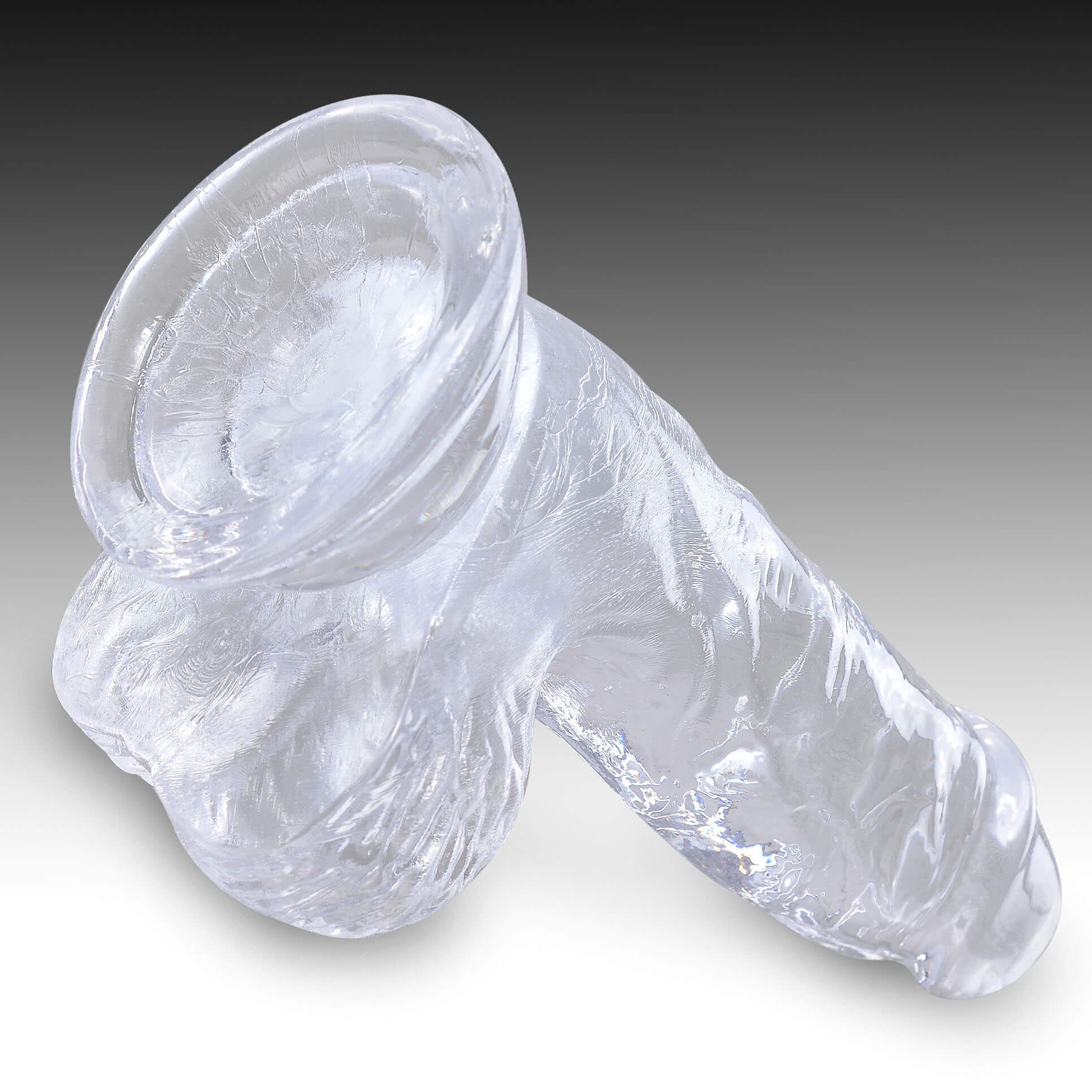Číre dildo s guľami Pipedream King Cock Clear 5" (13 cm)