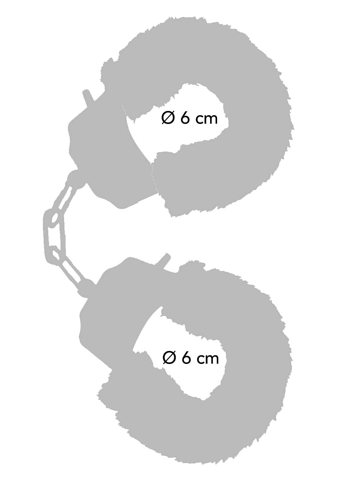 ToyJoy Putá s plyšom biele