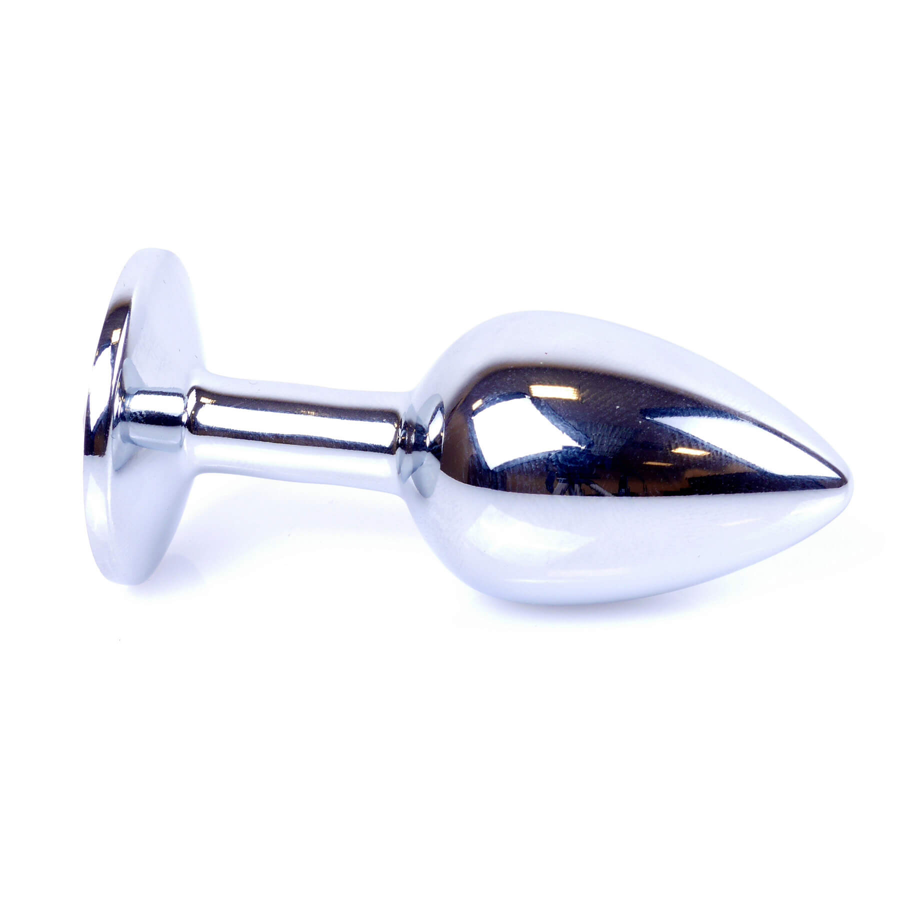 Boss Series Jewellery Silver Plug PINK - strieborný análny kolík s drahokamom 7 x 2,7 cm