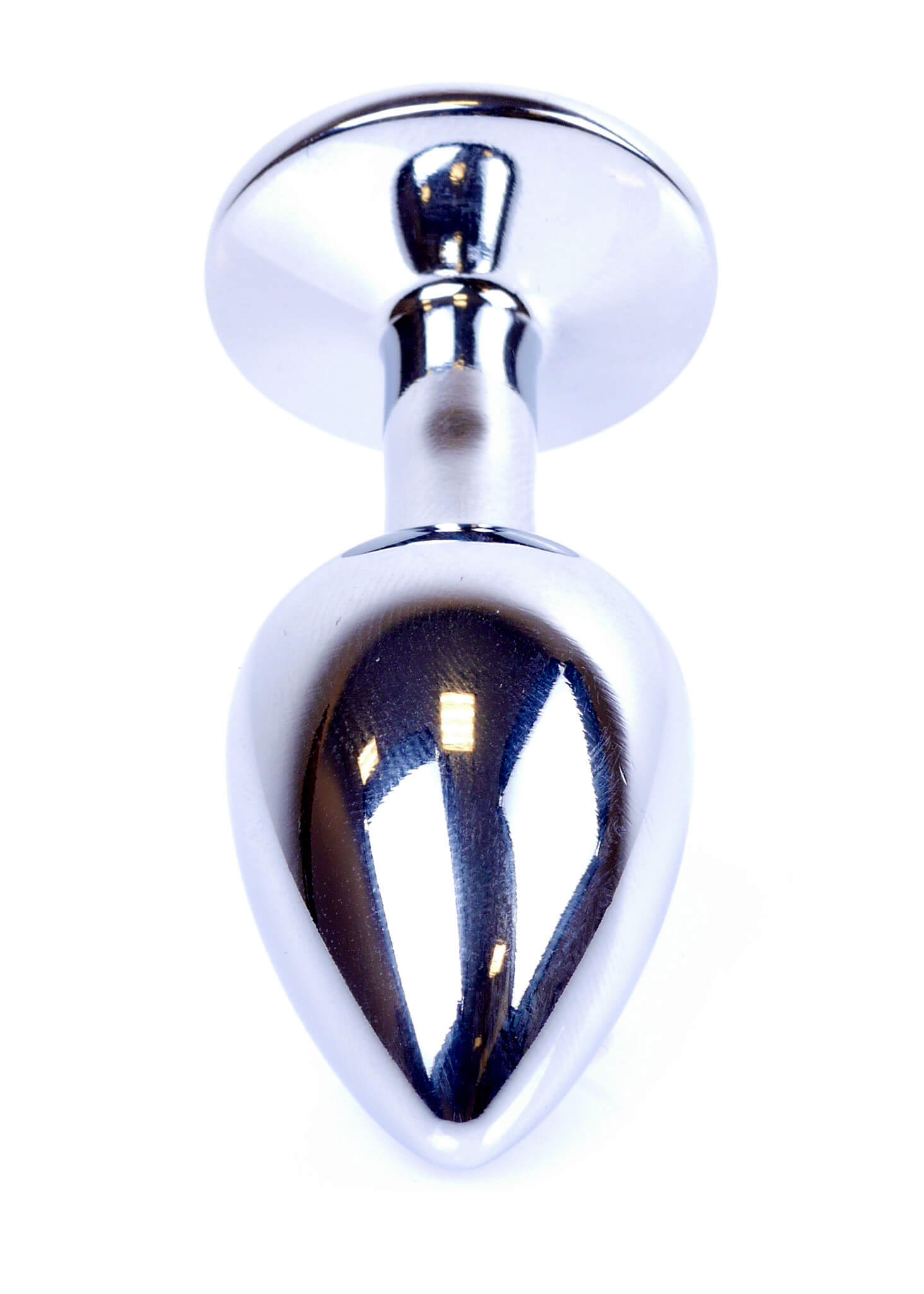 Boss Series Jewellery Silver Plug LIGHT BLUE - strieborný análny kolík s drahokamom 7 x 2,7 cm