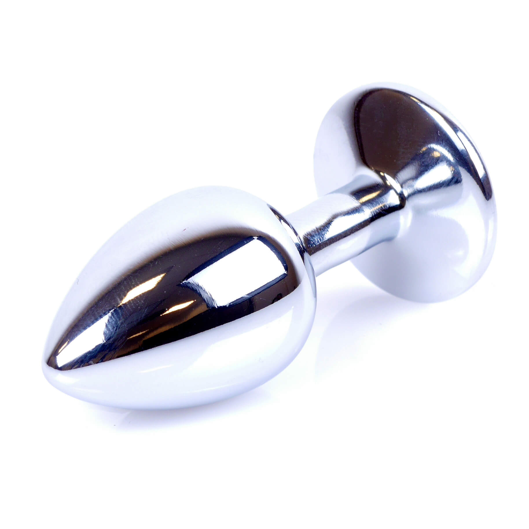 Boss Series Jewellery Silver Plug ROSE - strieborný análny kolík s drahokamom 7 x 2,7 cm