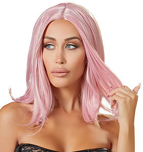 Cottelli Wig Bob Pink, ružová parochňa s rovnými vlasmi 30 cm