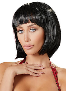 Cottelli Wig Bob Black, čierna parochňa krátky účes 28 cm