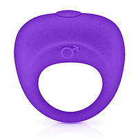 Glamy Vibrating Cockring fialový vibračný krúžok