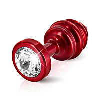 Diogol Ano Butt Plug Ribbed Red 25mm